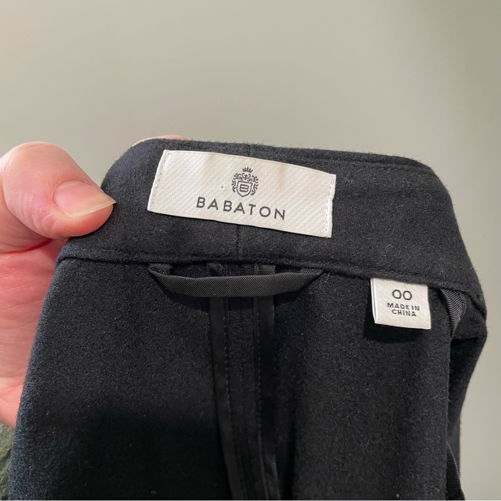 Aritzia Babaton New Power Blazer Wool-Cashmere Open Front Charcoal Grey Size 00 - Picture 8 of 10